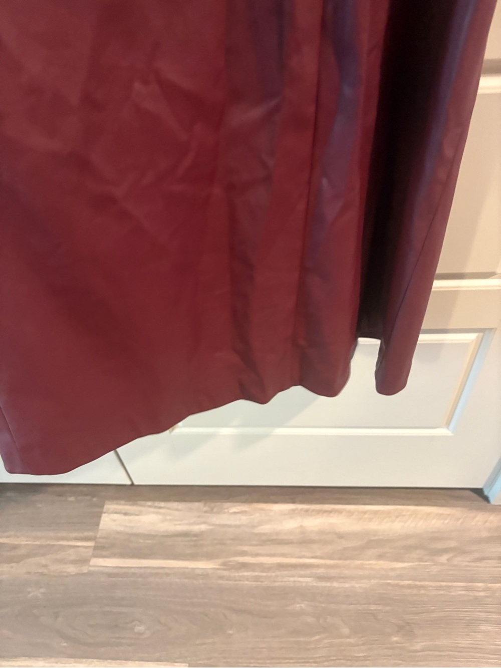 Jonathan Simkhai Toni Faux Leather Cutout Sleeveless Midi Dress in Mulberry Red - Picture 16 of 16